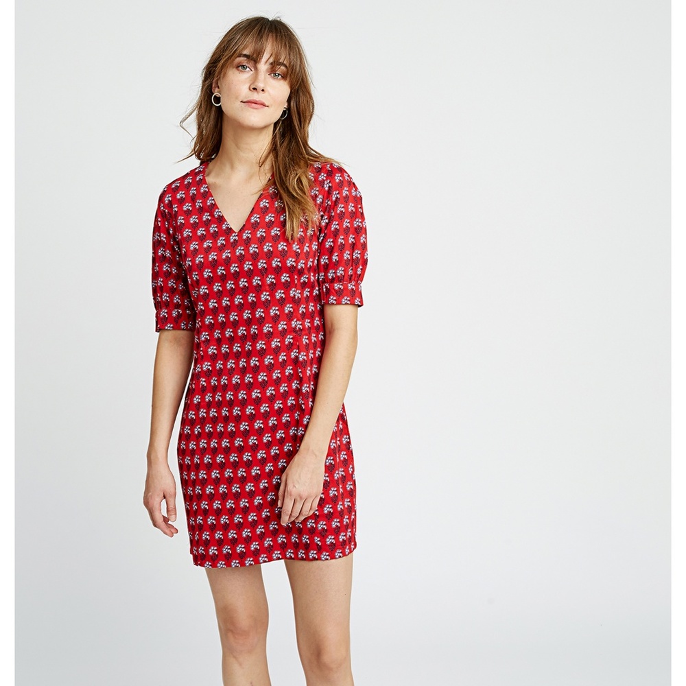 V&A Esther Print V-neck Dress, Sz 12 UK NWT